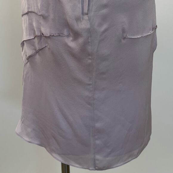Yves Saint Laurent YSL Flower Silk Skirt Applique Lilac | Size 38 (US 6) NWT - Picture 9 of 15